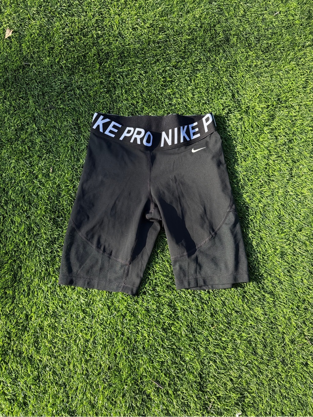 Nike Black Pro Bike Shorts with Branded Waistband